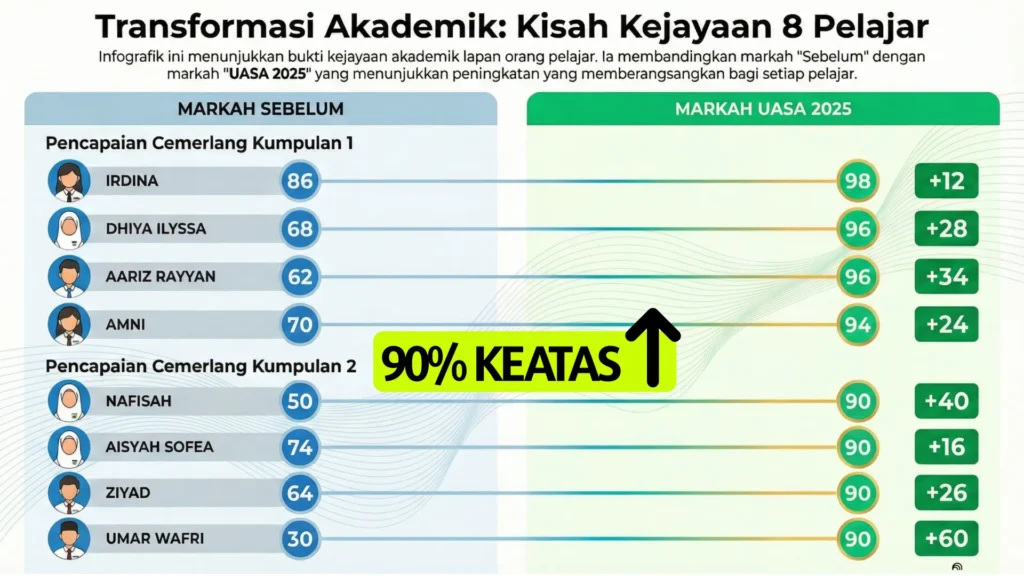 Markah Pelajar 90% Keatas