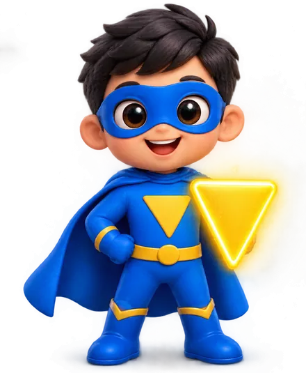 Superhero Segitiga Terbalik: Kaedah menyelesaikan + - x ÷ melibatkan anu